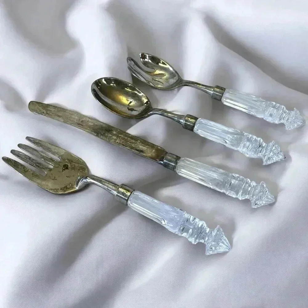 VINTAGE Christina Godinger Large Silver Plated Serving Utensil Set